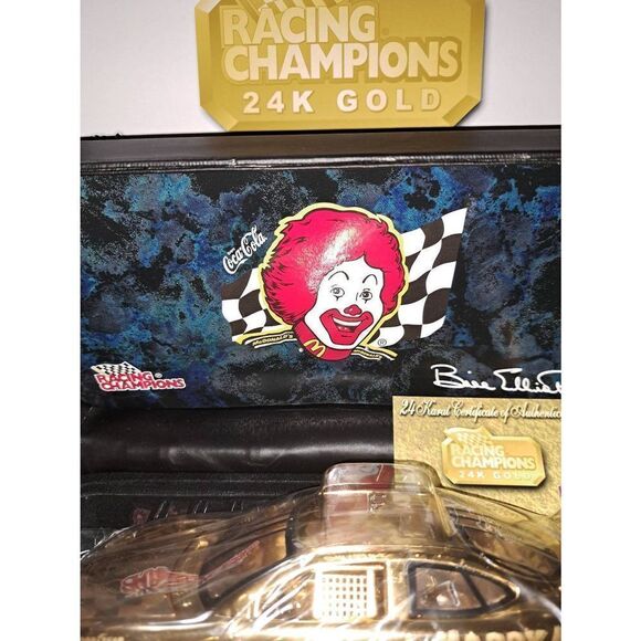 Vintage 98 Racing Champion 24KT Gold Bill Elliott McDonald  Happy Meal Nascar - Picture 4 of 9